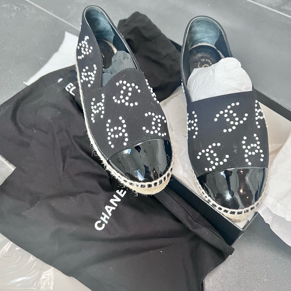 Chanel Espadrilles Worn Once - INCREDIBLE DEAL - these are in stores right now